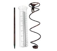 Iron Build Rain Measurement Tool Rustproof Frame Oversized Marking for Garden Precipitation Analysis Garden Decoration Gauge