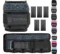 Iron Bull Strength Adjustable Ankle Weights (Pair) - Weighted Ankle Weight for Walking, Gym and Exercise - 2, 4, 6, 8, 10 LB Leg Weight with Straps for Women and Men (Leopard)