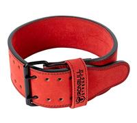Iron Bull Strength Powerlifting Belt - 10mm Double Prong - 4-inch Wide - Heavy Duty for Extreme Weight Lifting Belt (Red, Large)