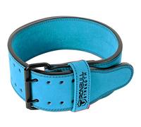 Iron Bull Strength PowerLifting Belt/Weight Lifting Belt - 10mm Double Prong - 4-inch Wide - Advanced Back Support for Weightlifting and Heavy Power Lifting (Blue, Medium)