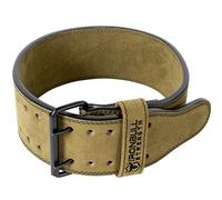 Iron Bull Strength PowerLifting Belt/Weight Lifting Belt - 10mm Double Prong - 4-inch Wide - Advanced Back Support for Weightlifting and Heavy Power Lifting (Green, Large)