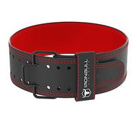 Iron Bull Strength Quick Release Weightlifting Belt PRO - 7mm Fast Lever Lifting Belt - 4-inch Wide Suede Leather Back Support - for Powerlifting, Weight Training, Gym and Fitness (Small, Black/Red)