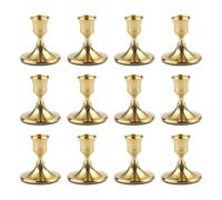 Iron Candle Holders in Vintage Style Perfect for Creating Ambiance at For home and Events (12-pack Chrome)