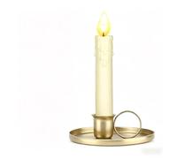 Iron Candlestick Holder, Metal Candlestick Holder with Handle Stand Retro Taper Candle Holder for Table Top and Centrepieces, Gold Iron Candle Stick for Christmas Halloween Wedding Decorations