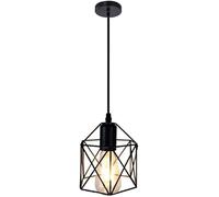 Iron Chaner, Matte Black Single/Three-Lights Adjustable Hanging Lighting Fixture, Industrial Antique Pendant Light,Pendant Light