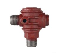 Iron Check Valve with Three Male Thread Ports, Replacement Connector for Air Compressor and Air Pump Applications Including Pressure Tank Interface (1In×33×1.5 Right)