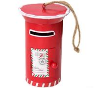 Iron Christmas Ornament Santa Mailbox 6.5cm Minimalist Openable Design | Made from iron with openable design Includes festive present box Clean lines suit Christmas decor