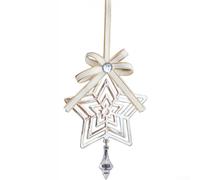 Iron Christmas Ornament Set with Snowflake Deer Star and Tree Motifs Perfect for Hanging Decoration to Create a Warm Holiday Ambiance Indoors (Star)