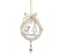 Iron Christmas Ornament Set with Snowflake Deer Star and Tree Motifs Perfect for Hanging Decoration to Create a Warm Holiday Ambiance Indoors (deer)