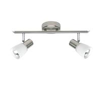 Iron/Chrome-Colored spot Tube Luca, 35813/77, 2 Flame Brilliant