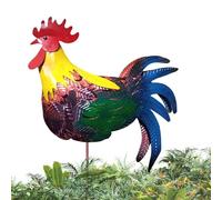 Iron Cockerel Statue, Garden Statue, Outdoor Metal Chicken Statue - Yard Hen Chicken Decoration - Cast Iron Cockerel Statues for Yard Garden -