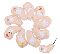 Iron Covers for Golf Clubs - 9-Piece Set with Cute Cat Golf Club Covers, Interchangeable Labels, Durable Creative Scratch Protection Golf Accessories, Gift for Family, Friends and Colleagues