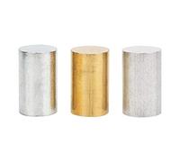 Iron Cubes 3-Piece Equal Length Cylinders, Brass, Iron, Aluminum for Use with Density, Specific Activities