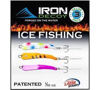 IRON DECOY Steely Spoon Fishing Lures, Casting, Trolling, Jigging, Ice, Lake, River, Stream, Freshwater, Trout, Bass, Walleye, Salmon, Crappie, Pike, Ice Pack #2, 3-Pack