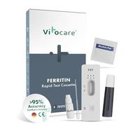 Iron deficiency self-test - Iron test for home use, ferritin test (2 tests), iron test for home use, quick results, simple finger-prick test, discreet at home - vitocare