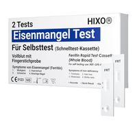 Iron Deficiency Test (Ferritin) - Home Test to Check Iron Value - Self-Test of Blood with Fingertips - Result in 5 Minutes - No Laboratory Analysis - Detection - 2 Pack
