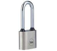 Iron Disc Padlock 30mm - Nickel Plated - Hardened Steel Long Shackle - Extreme Corrosion Resistance for Outdoor use