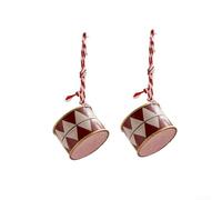 Iron Drum Christmas Hanging Ornament Featuring Nordic Design to Provide For Festive Decorative Appeal for Seasonal Displays (B)