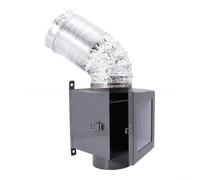 Iron Dryer Duct Lint Collector Vent Kit for Washing Machine Laundry, Indoor Use Filter Trap to Capture Lint, Prevent Clogging and Maintain Airflow, Compatible with Most Models(BLACK)
