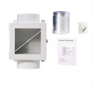 Iron Dryer Duct Lint Collector Vent Kit for Washing Machine Laundry, Indoor Use Filter Trap to Capture Lint, Prevent Clogging and Maintain Airflow, Compatible with Most Models(WHITE)