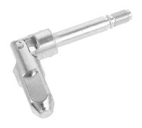 Iron Dual Pump Jack Cardan Head 5.31 in Trailer Maintenance | 16 MM Head, 10mm Thread, Controlled Pressure Relief, Silver Finish, Roadside Tyre Change Support