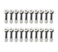 Iron eccentric wheel connectors set 20pcs for efficient assembly of wardrobe bookshelves and storage units