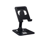 Iron Edge Phone Stand, Fully Foldable, Adjustable Angle, Mobile Phone Holder, Dock stand, Compatible with iPhone 15 14 13 12 11 Pro Max XR X 8, HUAWEI, Galaxy, All Phones (Black)