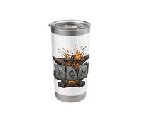 Iron Element Blocks Graphic with Anvil and Sparks Chemistry Stainless Steel Insulated Tumbler