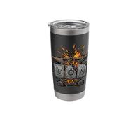 Iron Element Blocks Graphic with Anvil and Sparks Chemistry Stainless Steel Insulated Tumbler