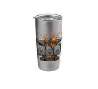 Iron Element Blocks Graphic with Anvil and Sparks Chemistry Stainless Steel Insulated Tumbler