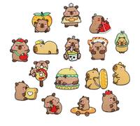 Iron Embroidery, Capybara Patches, Adorable Designs Versatile Use Durable Material Vibrant Colors Animal Lover's Choice, Cute Badges for Men Women Backpack Clothing Jacket 3.94x3.54x0.59inches