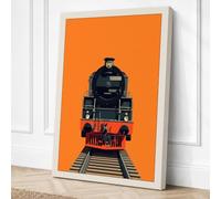 Iron Engine at Dawn Retro Canvas Wall Art Print 18x12 Inch