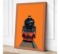 Iron Engine at Dawn Retro Canvas Wall Art Print 36x24 Inch