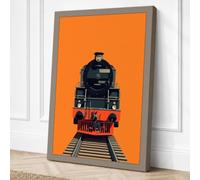 Iron Engine at Dawn Retro Canvas Wall Art Print 36x24 Inch