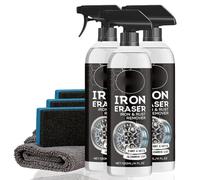 Iron Eraser Iron and Rust Remover, Car Rust Removal Spray, Irons Powder Remover, Fast-Acting Irons & Rusts Cleaner for Wheels, Rims, Metal, Safe on Most Automotive Finishes, Cars, Motorcycles (3)