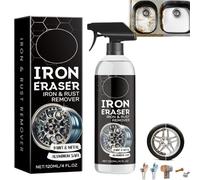 Iron Eraser Rust Remover Spray, 2026 New Iron Powder Remover Spray for Car Wheels and Paint Fast Acting Rust and Brake Dust Removers for Wheels, Tools & Hardware, 120 ML (1PC)