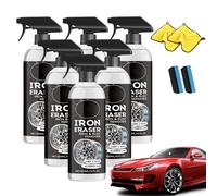 Iron Eraser Rust Remover Spray, Iron Out Rust Stain Remover Spray, Multi-Purpose Paint Removers, Fast Acting Rusts And Brake Dust Removers For Metal Long-Lasting Anti-Rusts Protection (6PC)
