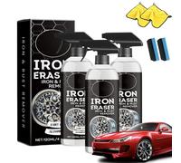 Iron Eraser Rust Remover Spray, Iron Out Rust Stain Remover Spray, Multi-Purpose Paint Removers, Fast Acting Rusts And Brake Dust Removers For Metal Long-Lasting Anti-Rusts Protection (3PC)