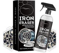 Iron Eraser Rust Remover Spray,IronEraser Iron and RustRemover,Professional Automotive Surface Cleaning,Fast Acting Rust and Brake Dust Remover for Automotive Surface (1PCS)