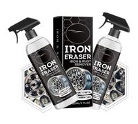 Iron Eraser Rust Remover Spray,IronEraser Iron and RustRemover,Professional Automotive Surface Cleaning,Fast Acting Rust and Brake Dust Remover for Automotive Surface (2PCS)