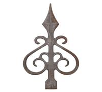 Iron Fence Topper Pointed Finial Decorative Garden Gate Post Classic | Paintable Metal Ornament for Wrought Iron Boundaries, Perimeter Upgrades, Homeowners, Installers, Chicken Wire Stakes