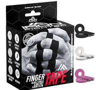 IRON FIGHTER 5X Rolls of Finger Tape Sports 0,8CM/0.3IN X 13,7M/45FT - BJJ Brazilian Jiu Jitsu - Climbing - Crossfit - MMA - Football - Judo - Volleyball - Black Sports Zinc Oxide Tape