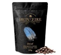 Iron & Fire Decaf Coffee Beans Speciality Blend Whole Beans 220g, Rich & Full-bodied, Strong coffee beans Medium-Dark Roast, Ethically Sourced & Naturally Decaffeinated