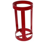 Iron Fire Extinguisher Mount Bracket Cage for Boats, Red | Stable Mounting, Heavy-duty Iron Build, Prevents Rattling in Vehicle Interiors and Marine Vessel Cabins