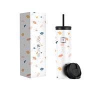 IRON °FLASK Nomad Tumbler - 28 Oz, 2 Lids (Straw/Flip), Vacuum Insulated Stainless Steel Bottle, Modern Double Walled, TN_28Terrazzo