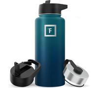 Iron Flask Sports Water Bottle - 32 Oz, 3 Lids (Straw Lid), Leak Proof, Vacuum Insulated Stainless Steel, Double Walled, Thermo Mug, Metal Canteen