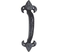 Iron Fleur De LYS Heavy Pull Handle 135mm Black Antique from EUROART