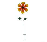 Iron Flower Windmill Garden Stake(orange)