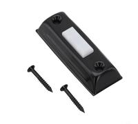 Iron for Doorbell Button Wall Led Light with Mounted Door Bell Push Sturdy Black Watertight Outdoor Replacement for Wired Home Entrance Switch Construction