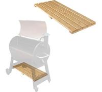 Iron Forge Tools Pellet Grill Storage Shelf - Compatible with Traeger Pro 22 and Traeger Pro 575 Accessories - Real Wood Bamboo Slat Shelf for Smoker Pellet Storage Grill Bin Accessories